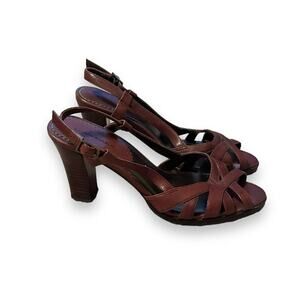 Banana Republic Vachetta Strappy Leather Slingback Heels Sandals Sz 7‎ Estimated